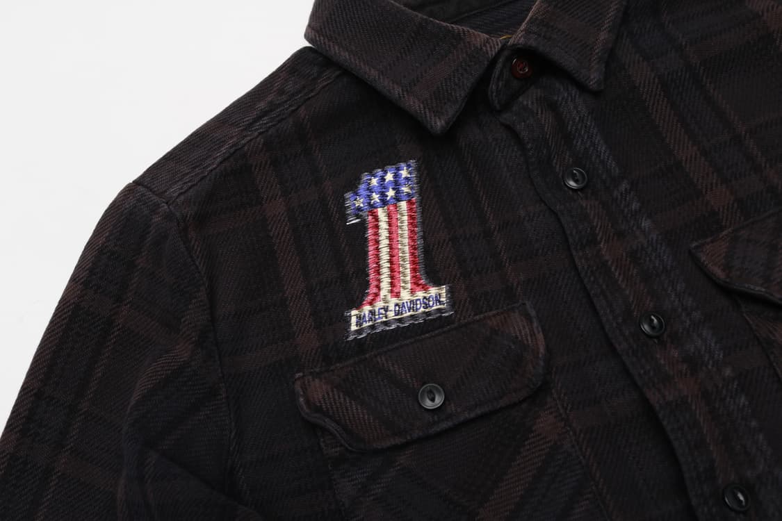 [S] 할리데이비슨 체크 바이커 셔츠 상품이미지2