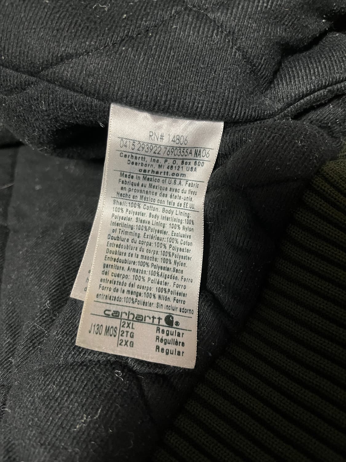 칼하트 j130 모스그린 2xl 상품이미지4