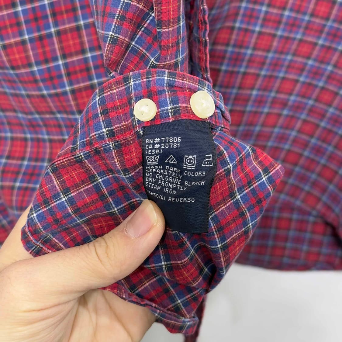 90s 타미힐피거 체크 셔츠 상품이미지6