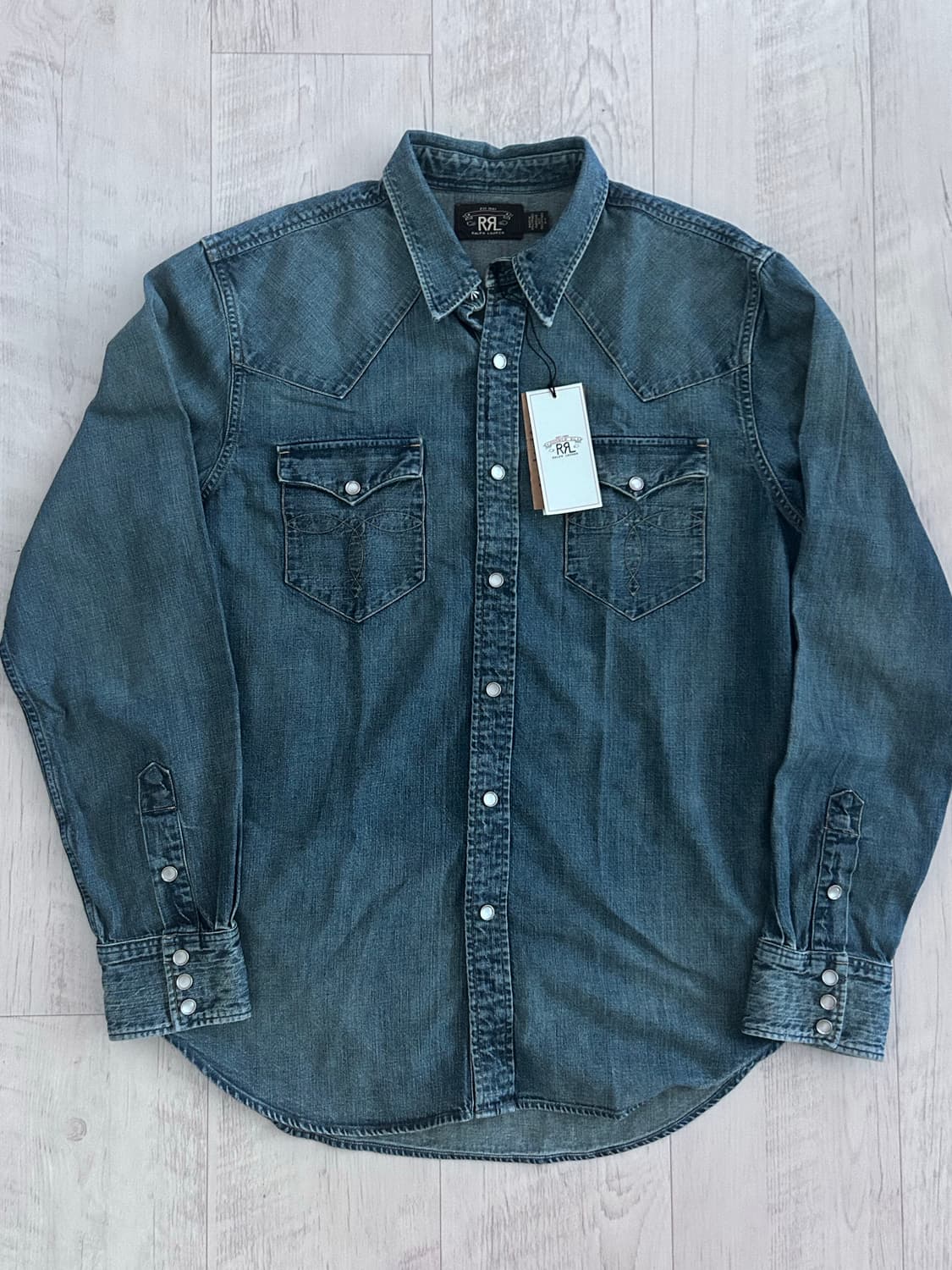 RRL 데님 웨스턴 셔츠 다크워시 L 새상품 상품이미지1