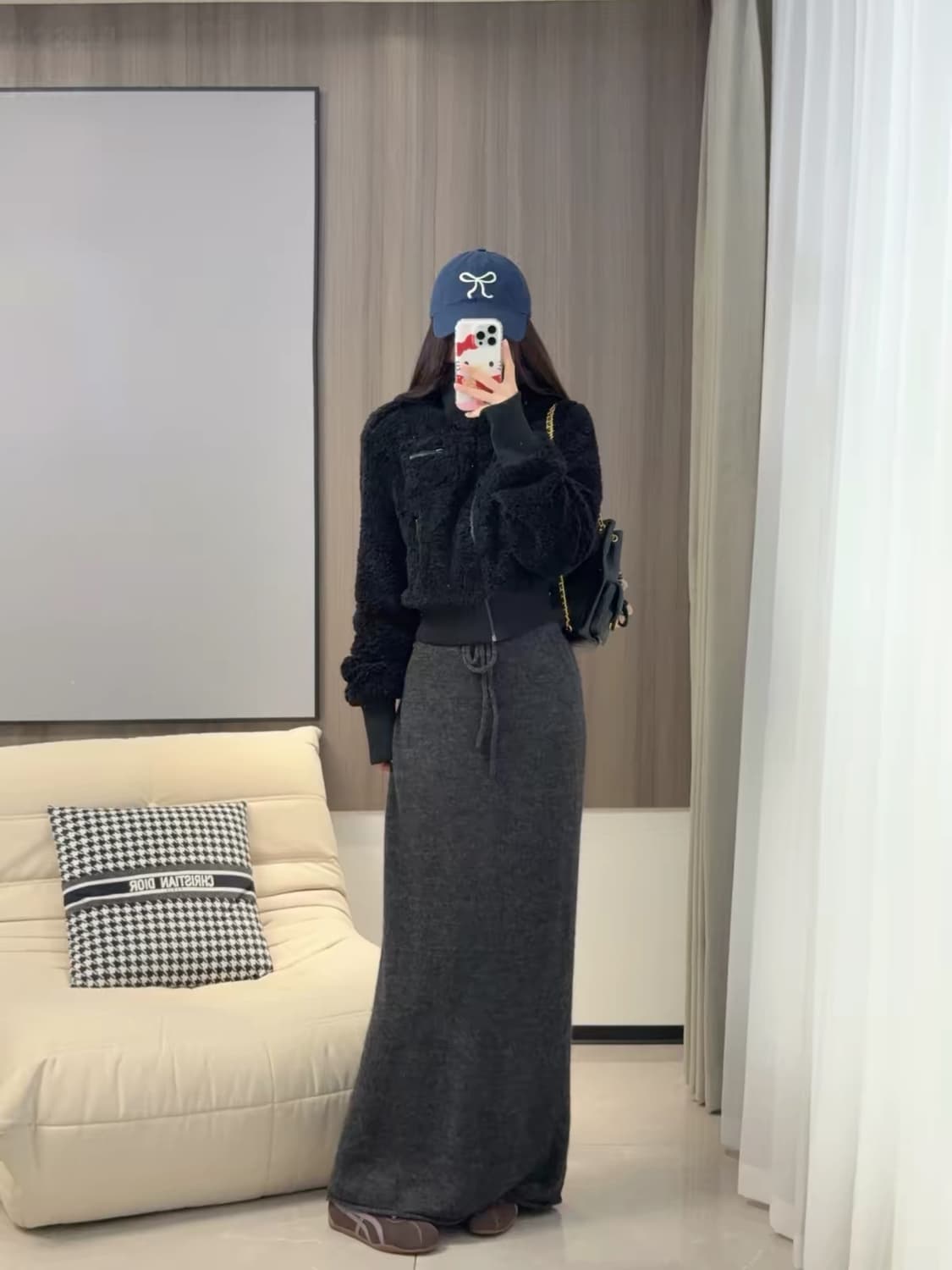 크롭 퍼 집업 자켓 상품이미지4