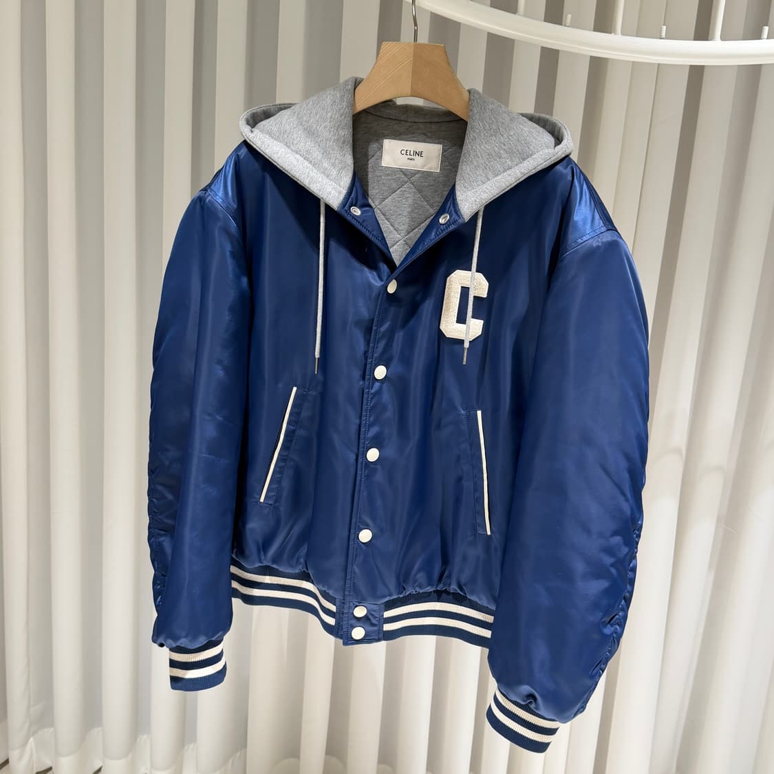 (S+/52) / 셀린느 오버사이즈 후드 테디 네이비 자켓 상품이미지3
