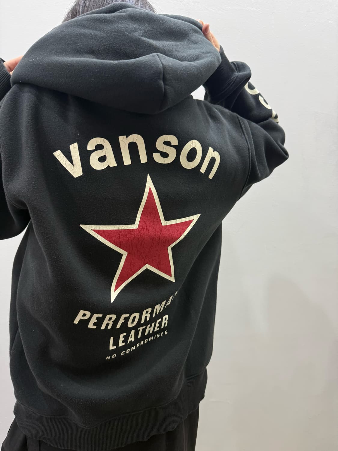 밴슨 오버핏 로고 후드집업 상품이미지5