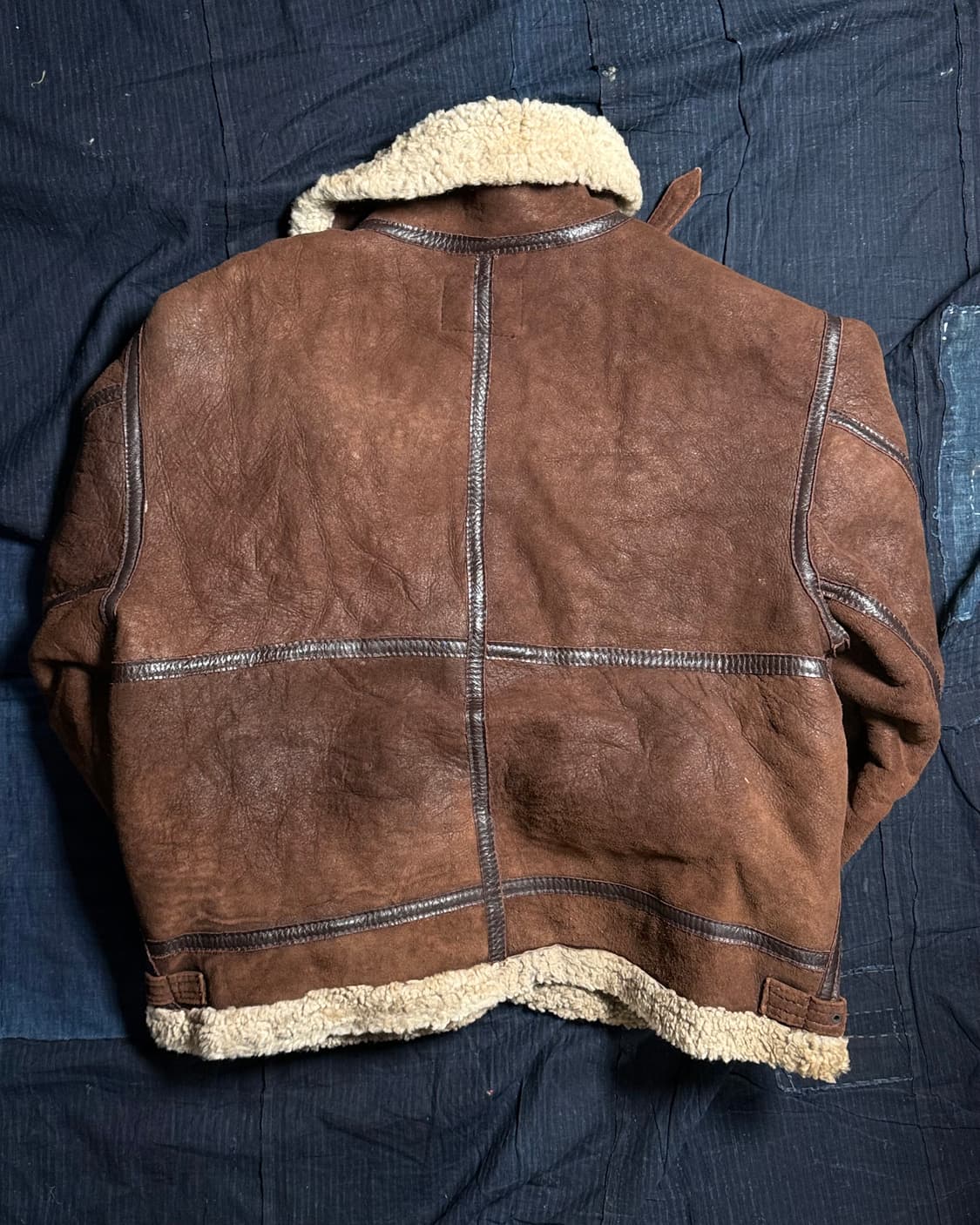 80-90‘s 빈티지 타입 B-3 시어링 레더 플라이트 자켓 L 상품이미지7