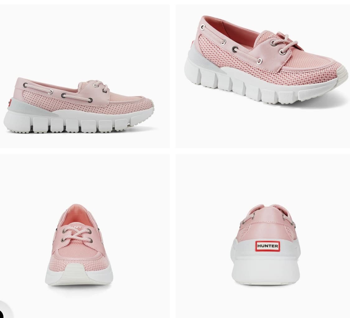 [새상품/국내미발매] 헌터 Hunter 여성 사사 메쉬 보트슈즈 핑크 상품이미지1