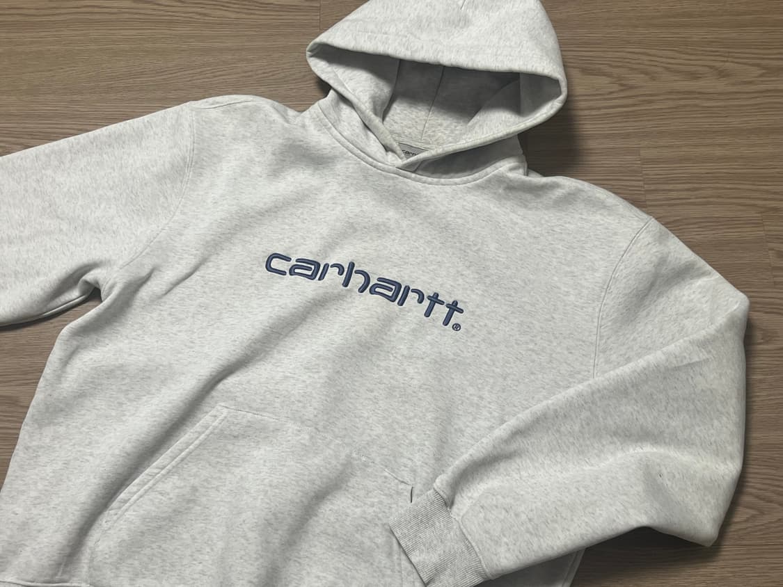 칼하트 윕 wip 백염 애쉬 그레이 후드티 상품이미지1