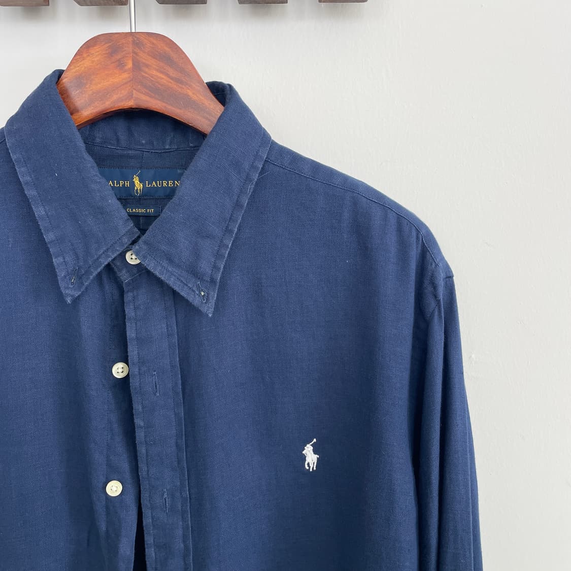 폴로 랄프로렌 네이비 린넨 셔츠 상품이미지2