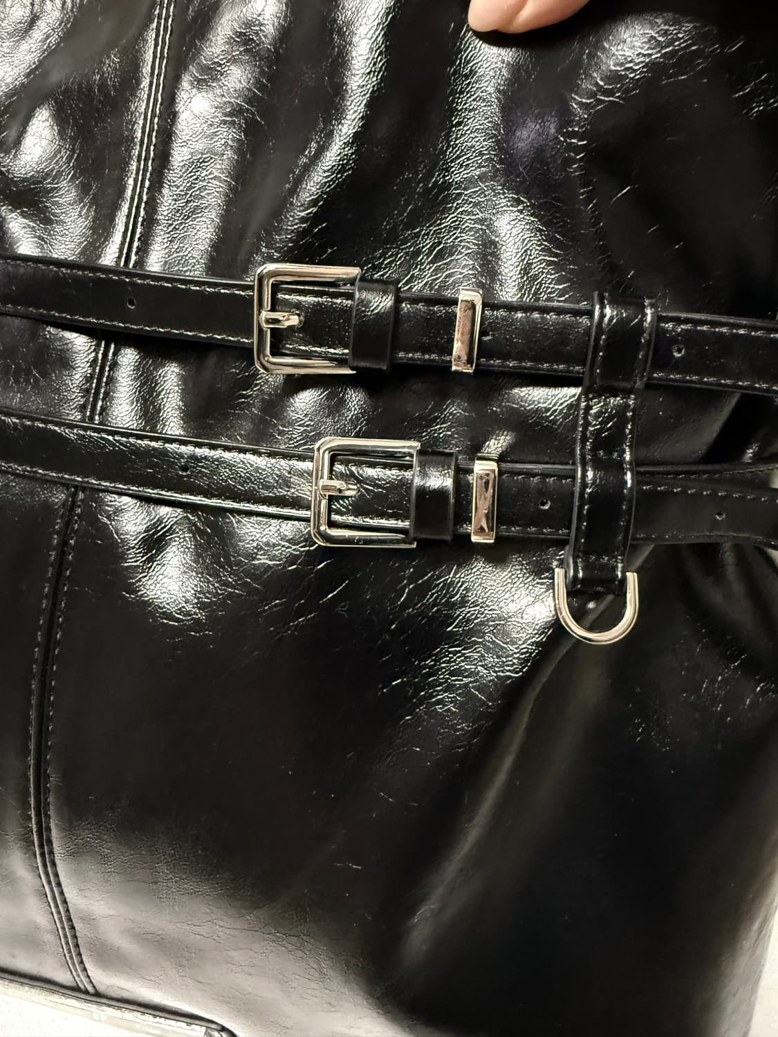 🖤 마뗑킴 정품 블랙 레더 숄더백 🖤 상품이미지5