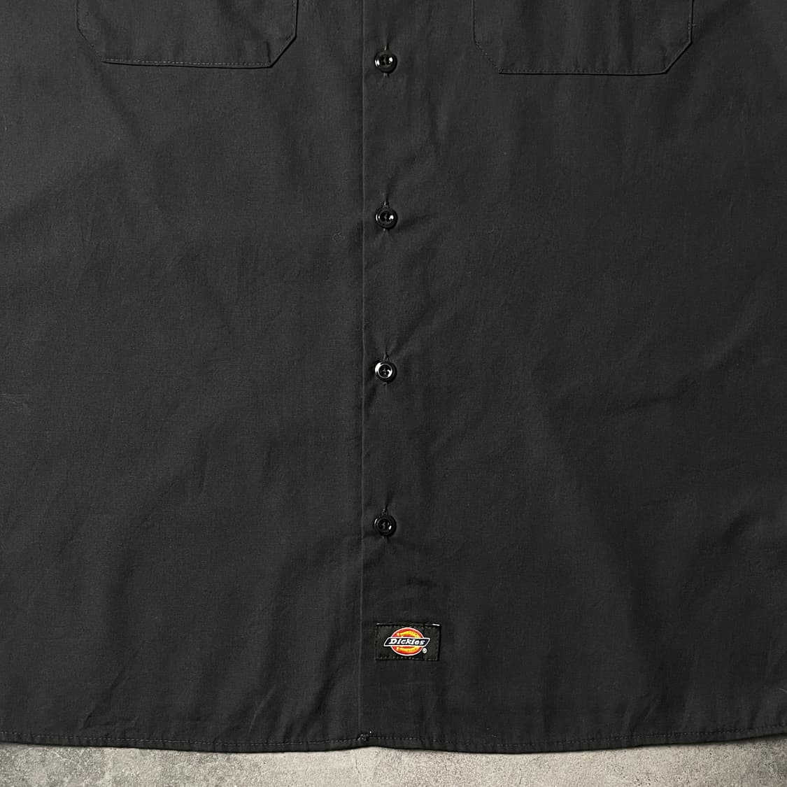 DICKIES 디키즈 빈티지 블랙 자수 반팔 워크셔츠 A01010 상품이미지4