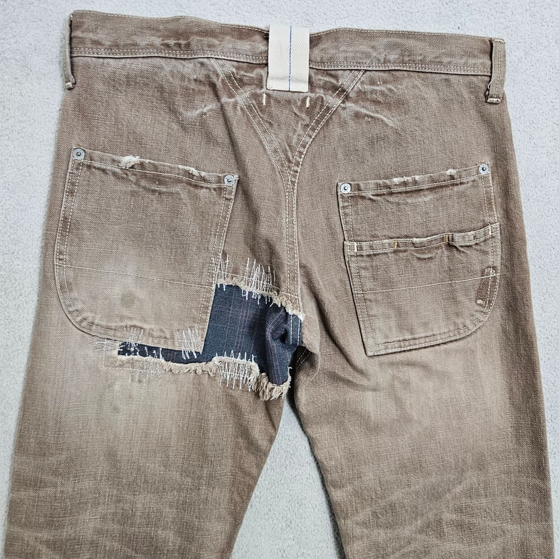 알뉴볼드 패치 워크 데님 팬츠 M 상품이미지5