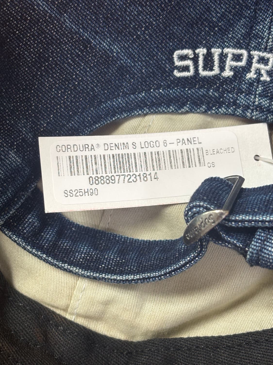 [새상품] 슈프림 코듀라 데님 6패널 볼캡 모자 상품이미지4