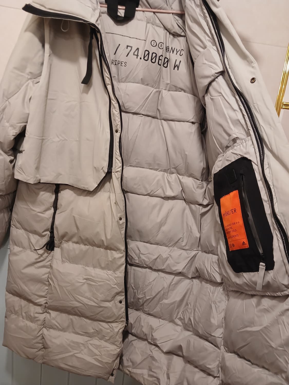 아디다스 정품 남성 롱패딩 2XL 사이즈 상품이미지4