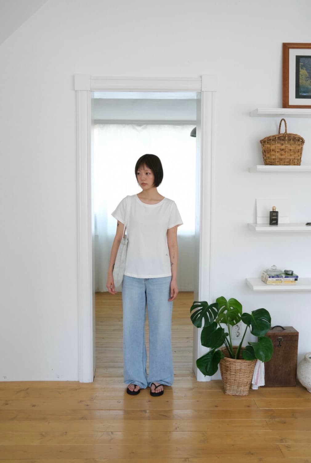 더버터크림 슬로코 Jane jean wide 제인진 와이드 연청 M 상품이미지1