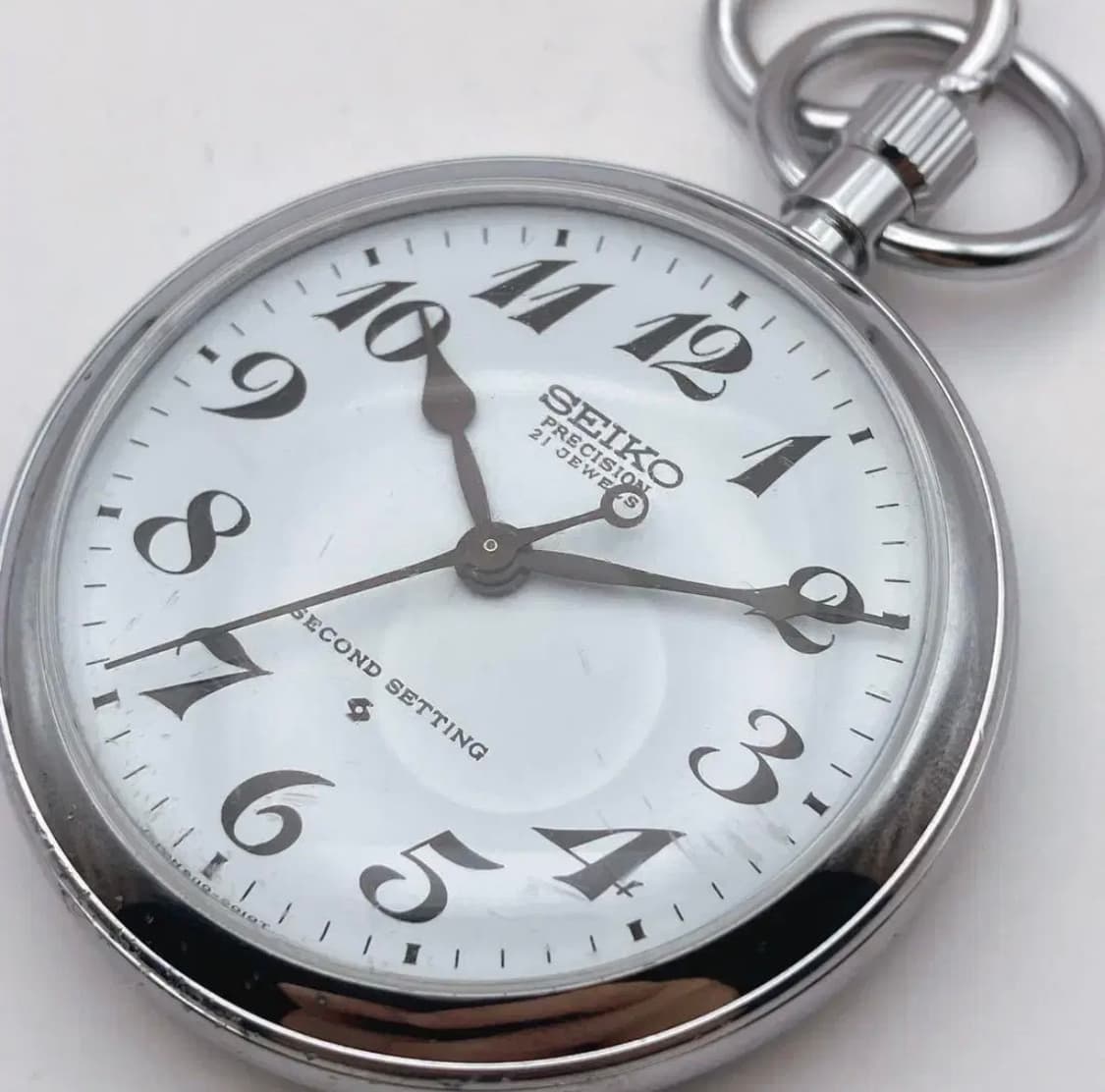 세이코 PRECISION 빈티지 철도 회중시계 풀박스 상품이미지2
