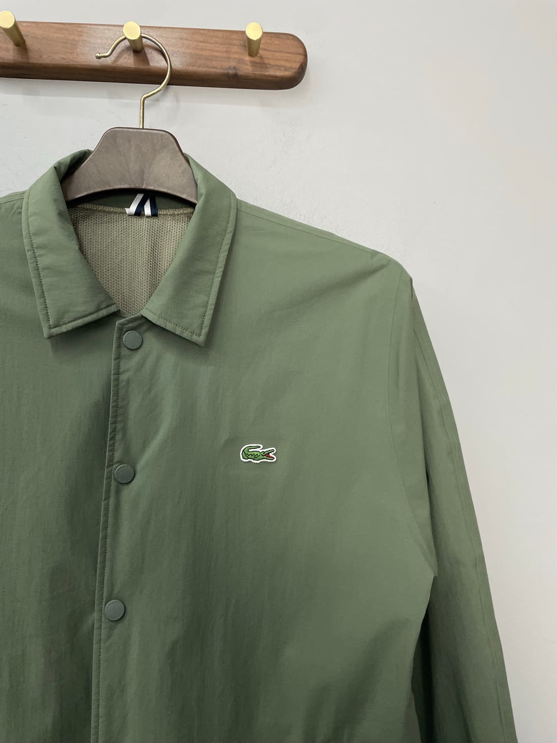 라코스테 로고 자수 그린 코치자켓 H1653 상품이미지3