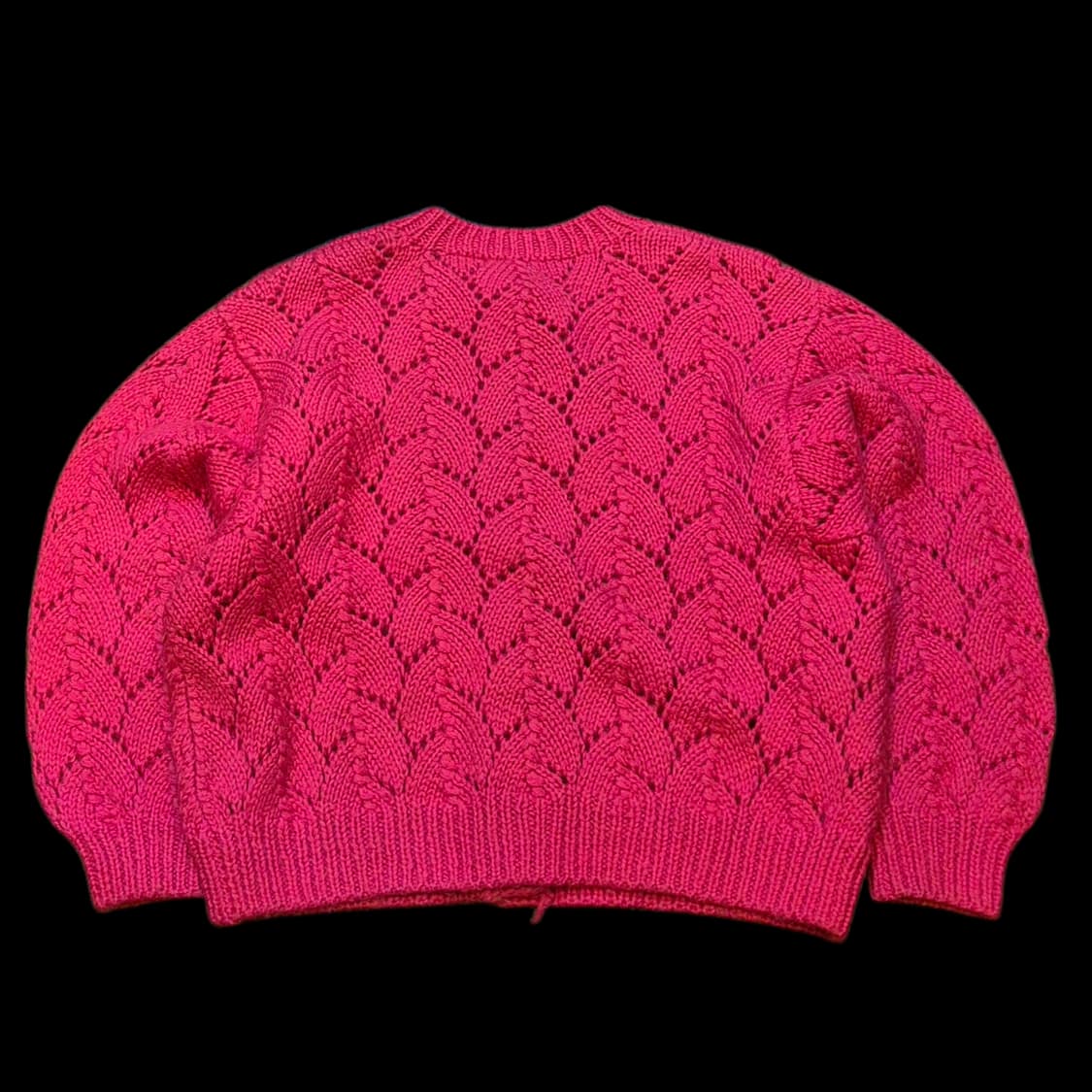 여성-FREE 핫핑크 뜨개 니트가디건  상품이미지2