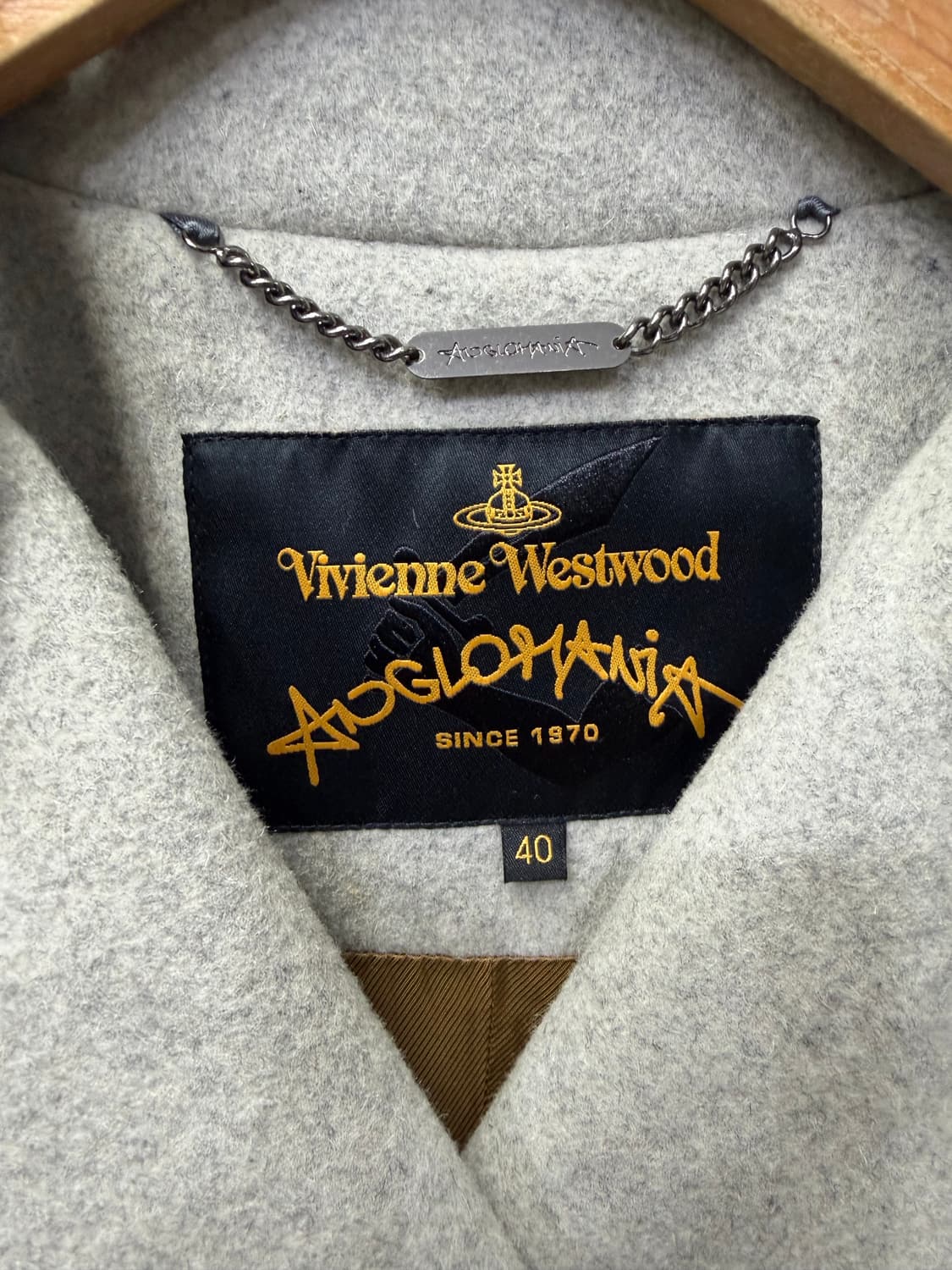 정품) 비비안웨스트우드 그레이 더블 코트 40 상품이미지7