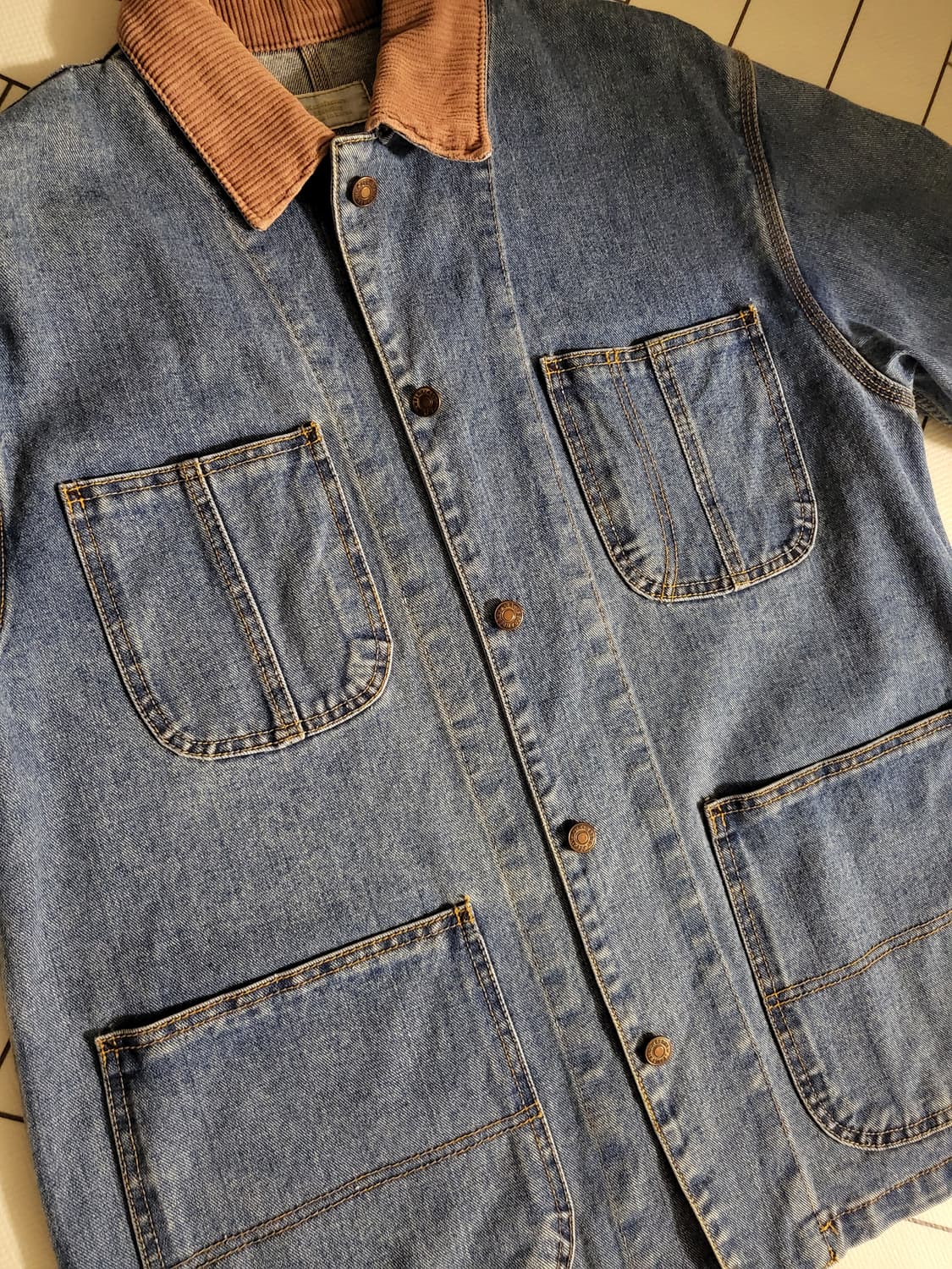 데님 청자켓 남녀공용 핏 상품이미지5