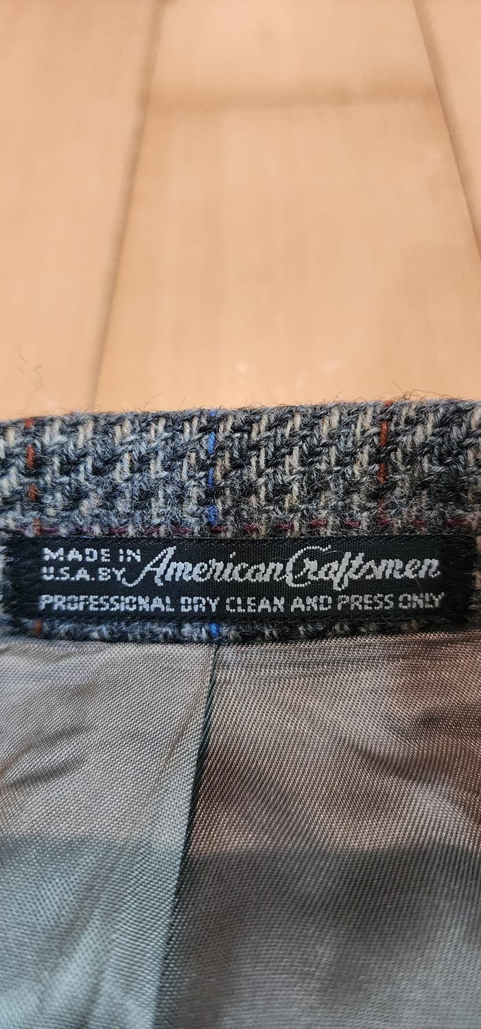 그레이 체크 모직자켓 XL 상품이미지6