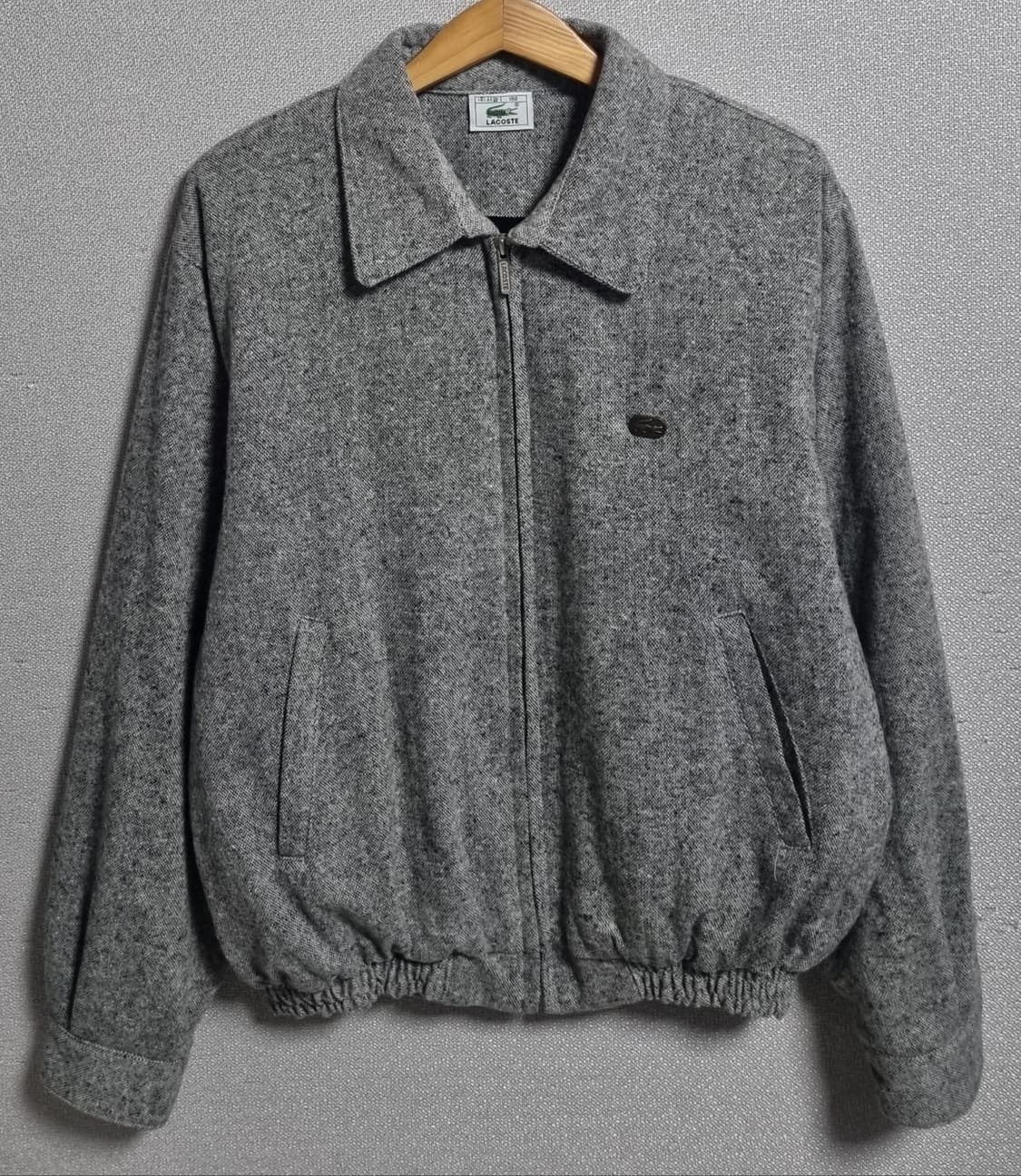 L (100) 라코스테 빈티지 서광 그레이 코튼100% 블루종 바라쿠다 상품이미지1