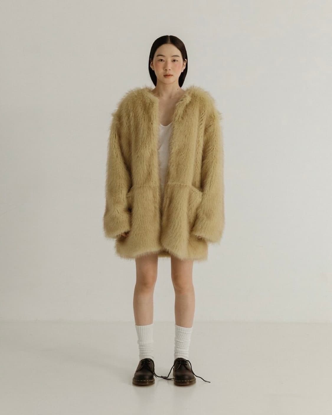 플리즈프로젝트 미들 퍼 자켓 베이지 상품이미지1