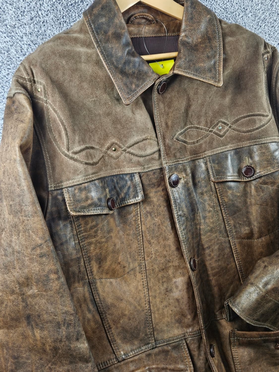 휴고보스 레더 사파리 웨스턴 카 코트 ( 48 ) / 11075 상품이미지6