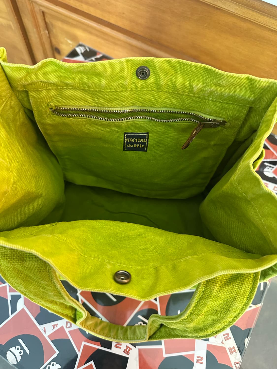 (착샷o) Kapital 캐피탈 더플 게임백 그린 상품이미지7
