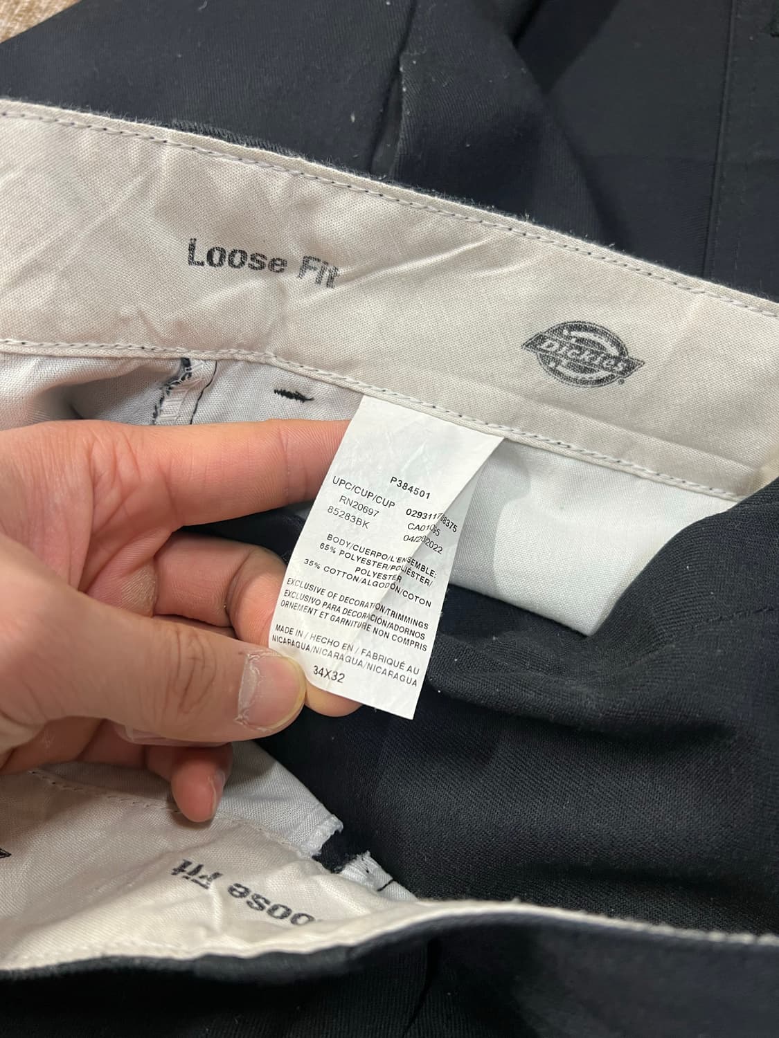 디키즈 더블니 워크팬츠 블랙 34x32 상품이미지4