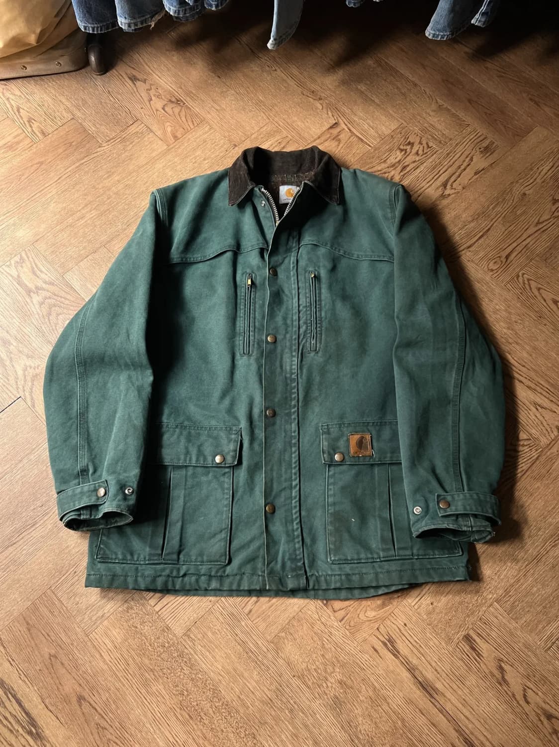 [L]칼하트 USA 헌터그린 캔버스 워크자켓 상품이미지1