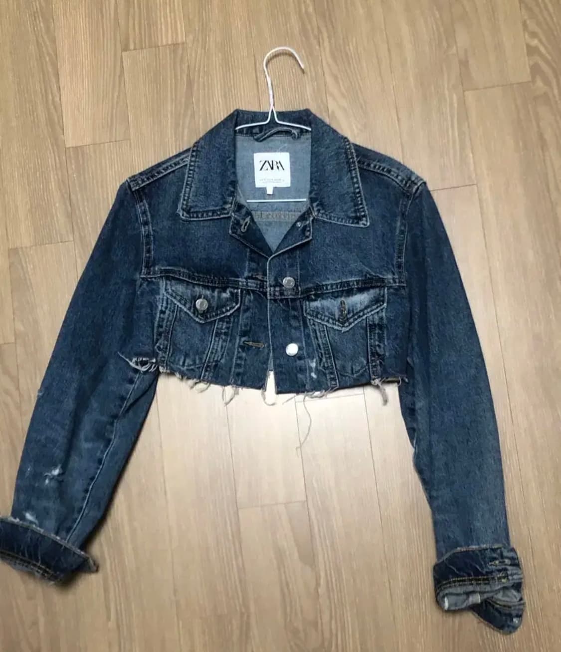 자라 크롭데님청자켓 S 상품이미지1