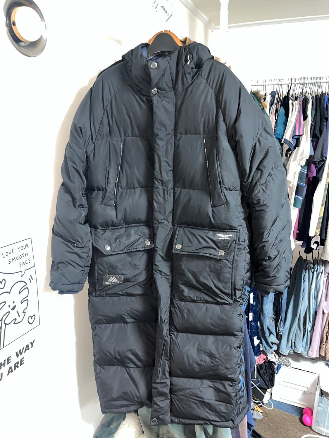 그레고리 롱패딩 블랙 상품이미지1