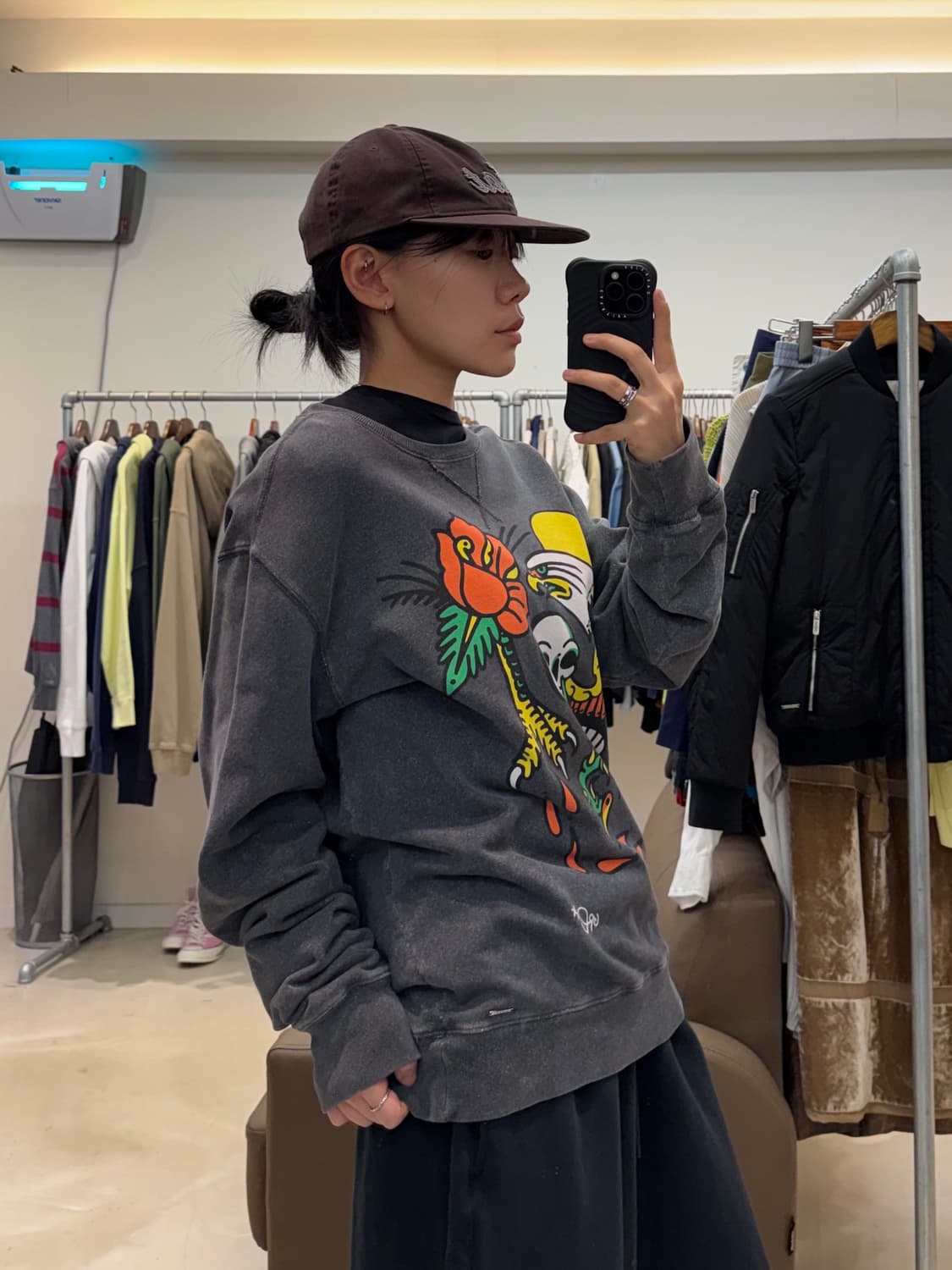 디젤 스컬 프린팅 맨투맨 상품이미지4