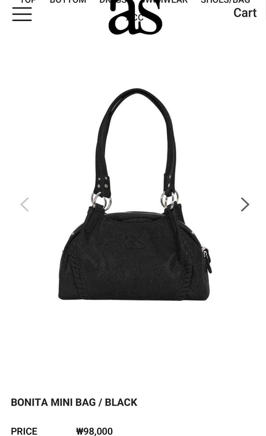 애즈온 보니타 미니백 블랙 상품이미지1