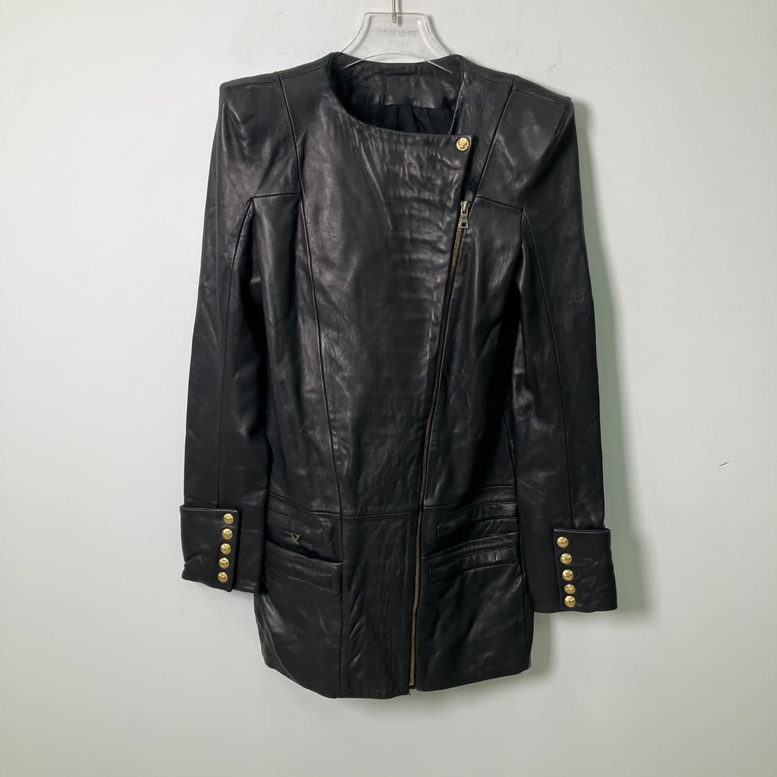 VTG 빈티지 블랙 퍼 트리밍 램스킨 코트 66 상품이미지2