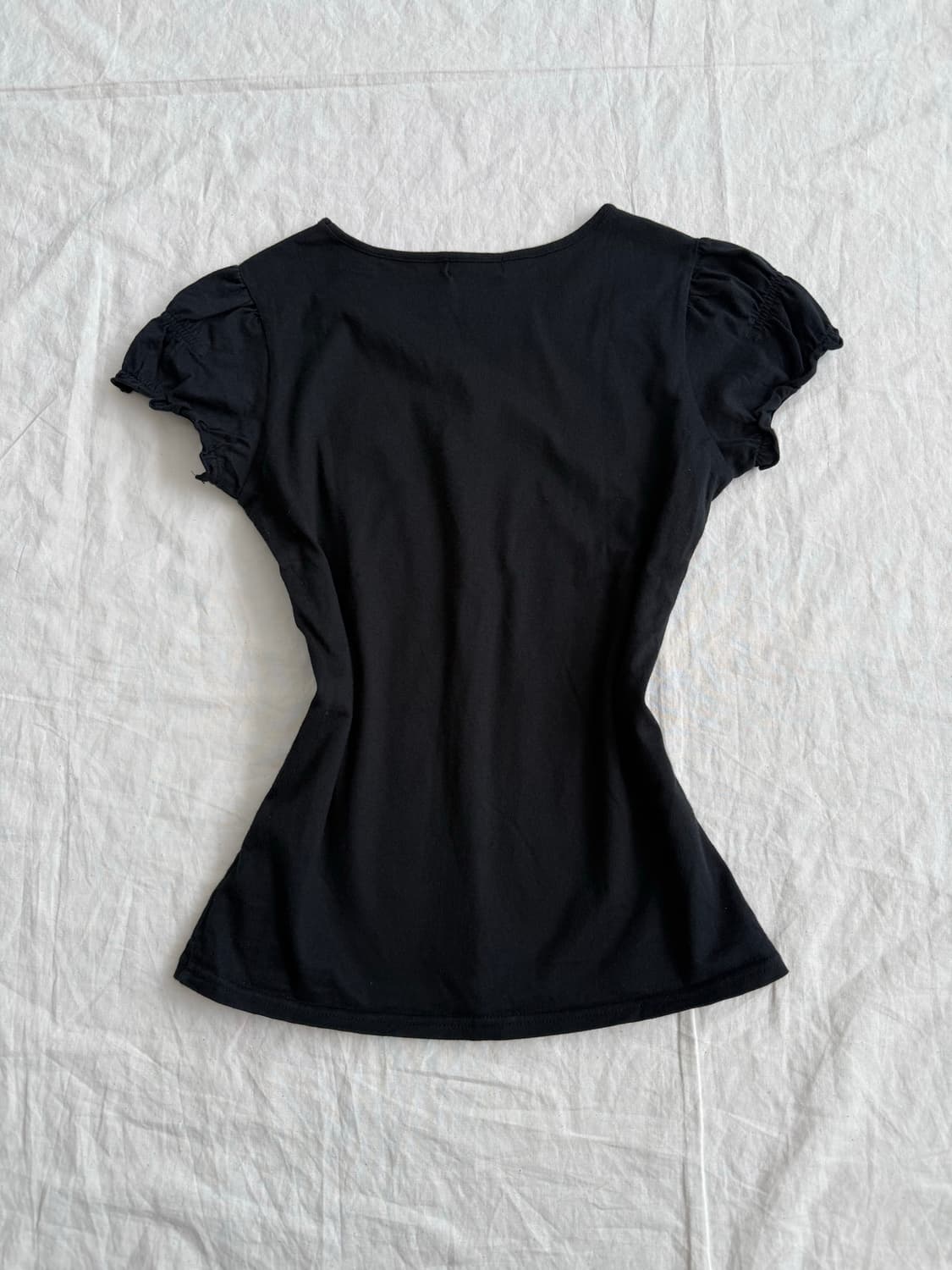 바비 갸루 로걀 딱붙 반팔탑 상품이미지5