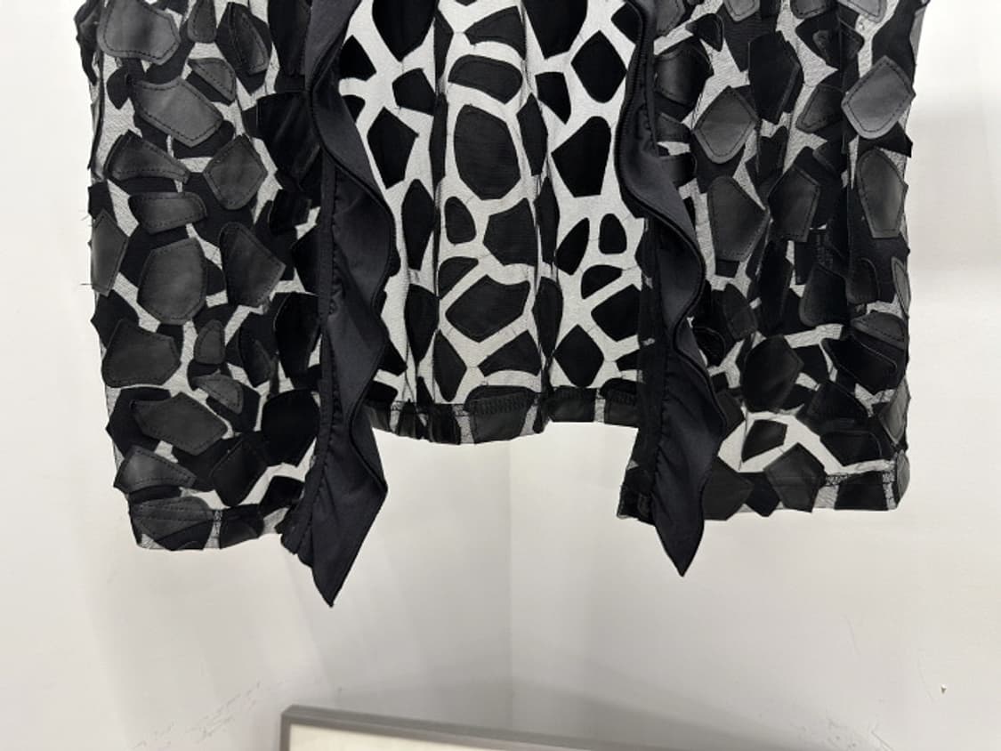 Leather trimming vest 빈티지 비건 레더 베스트 (L) 상품이미지5