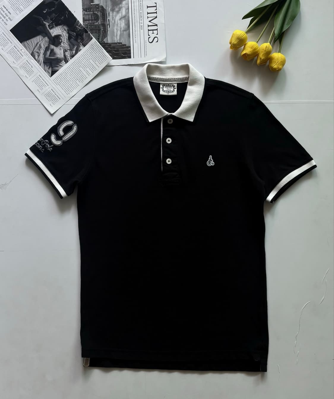 Bean Pole 빈폴 블랙 럭비 카라티  상품이미지2