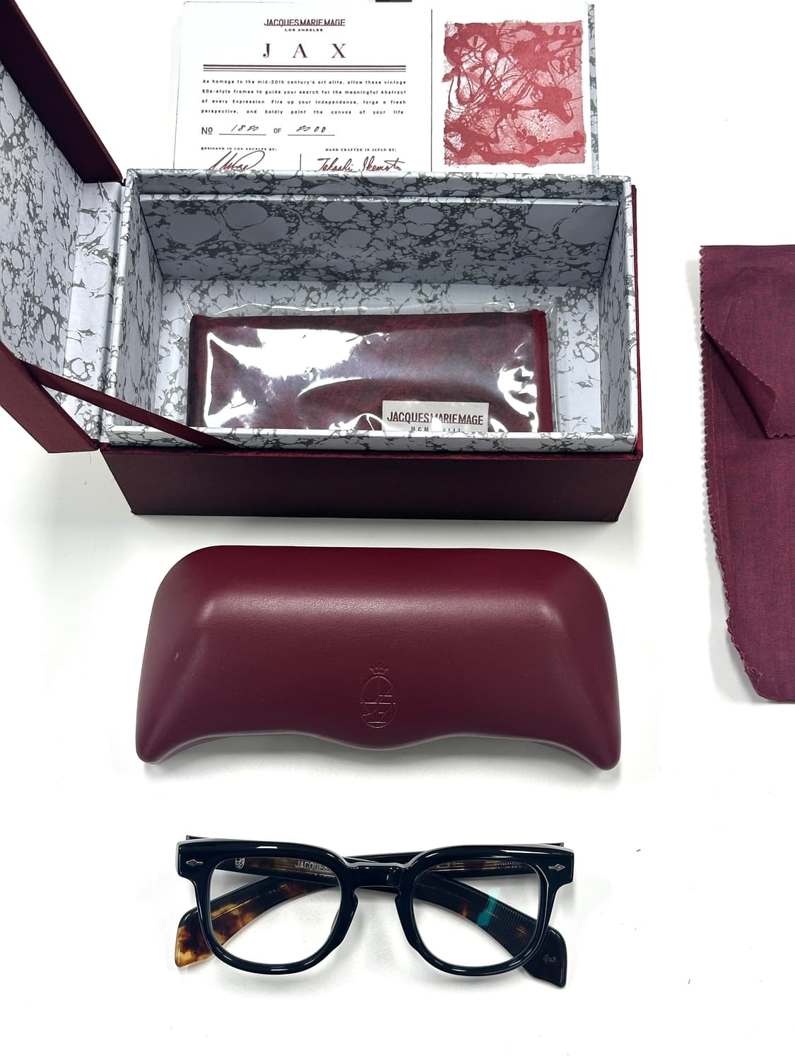 자크마리마지 Jax 블랙 뿔테 안경(풀박스, 민트급/초레어) 상품이미지1