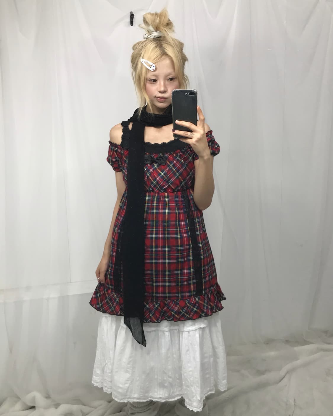 ✿ 레드체크 러블리 코디set ✿ 상품이미지3