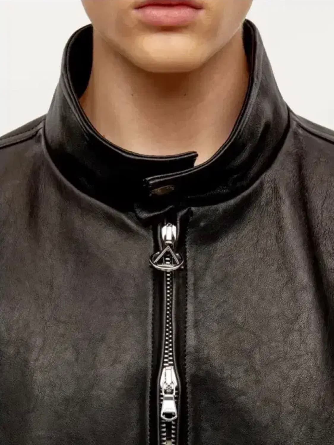 [50] 솔리드옴므 밴드넥 워싱 램스킨 레더 가죽 자켓 상품이미지5