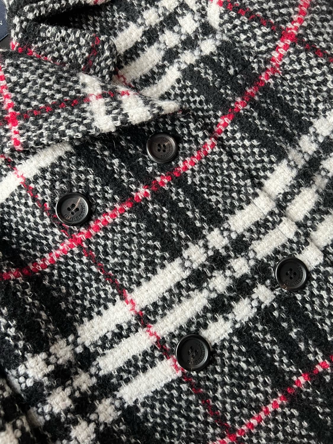 버버리 울 체크 코트 상품이미지4