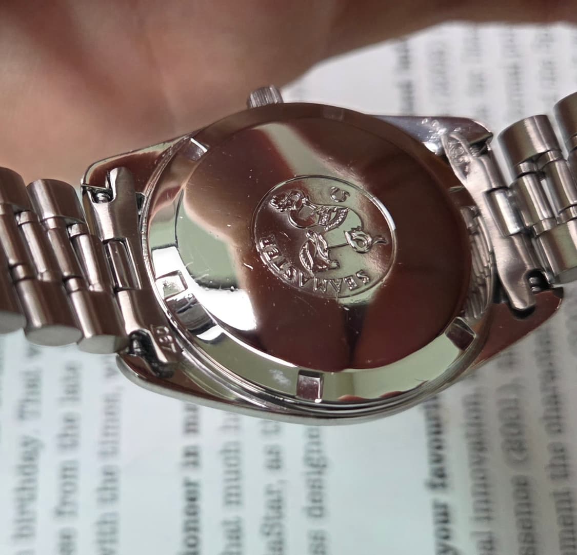 레어] 빈티지 오메가 씨마스터 실버 파티나 다이얼 브레이슬릿 ver. 상품이미지9