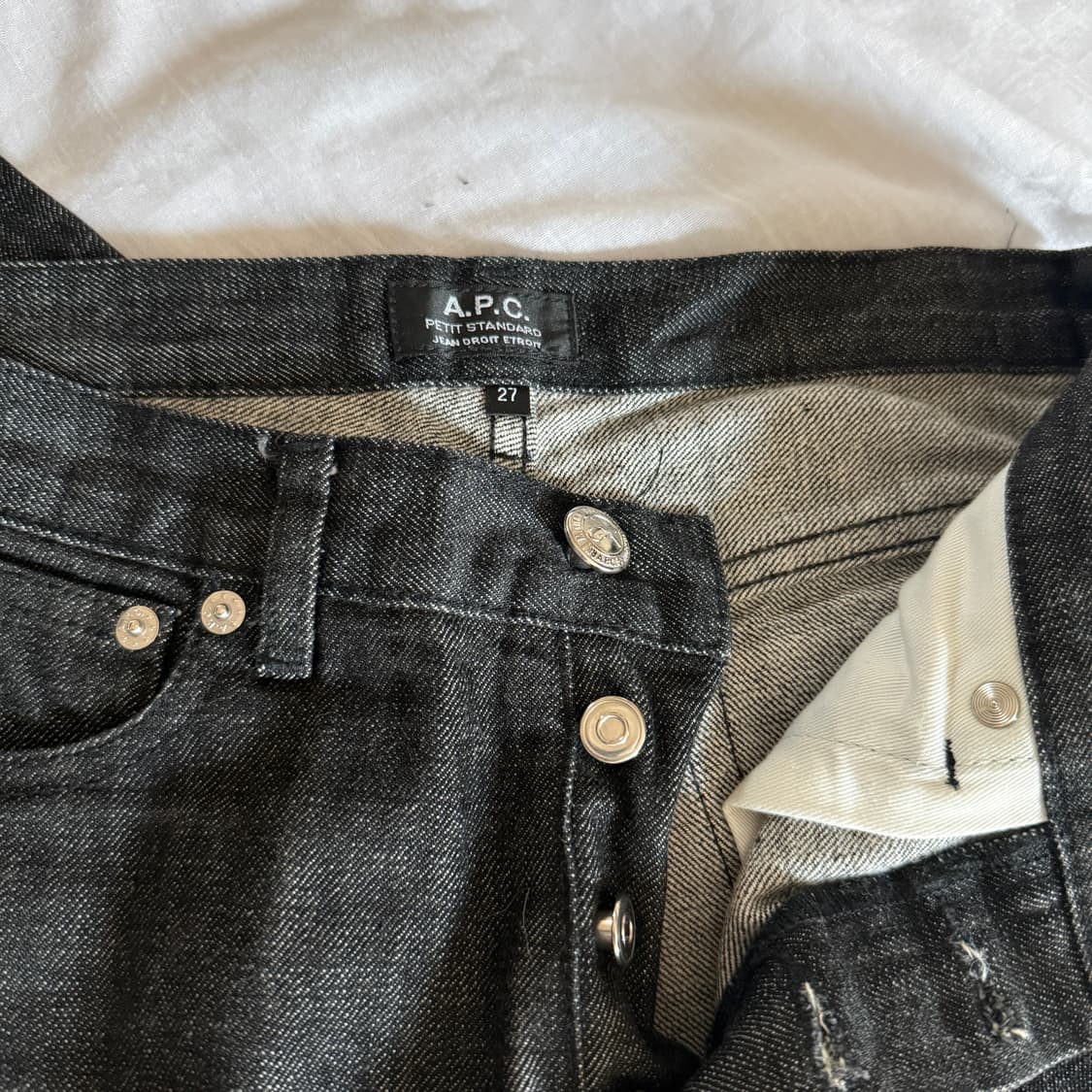 아페쎄 흑청 슬림핏 팬츠 상품이미지4