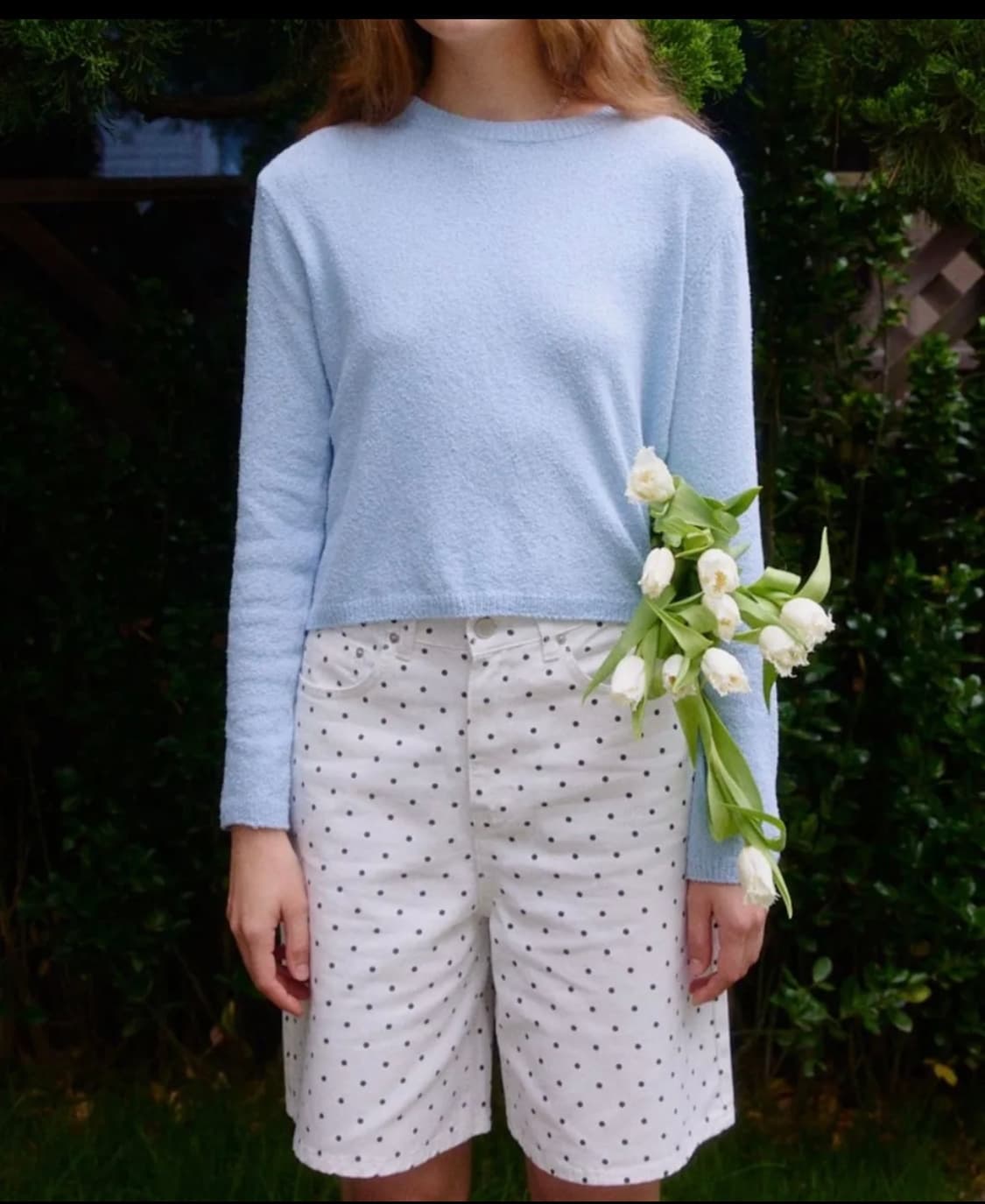 오쿠카 도트 버뮤다 팬츠/새제품 상품이미지1