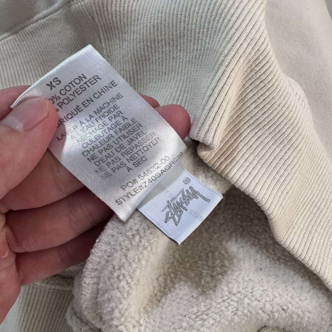 정품 여성 스투시 스톤 아이보리 후드티 상품이미지5