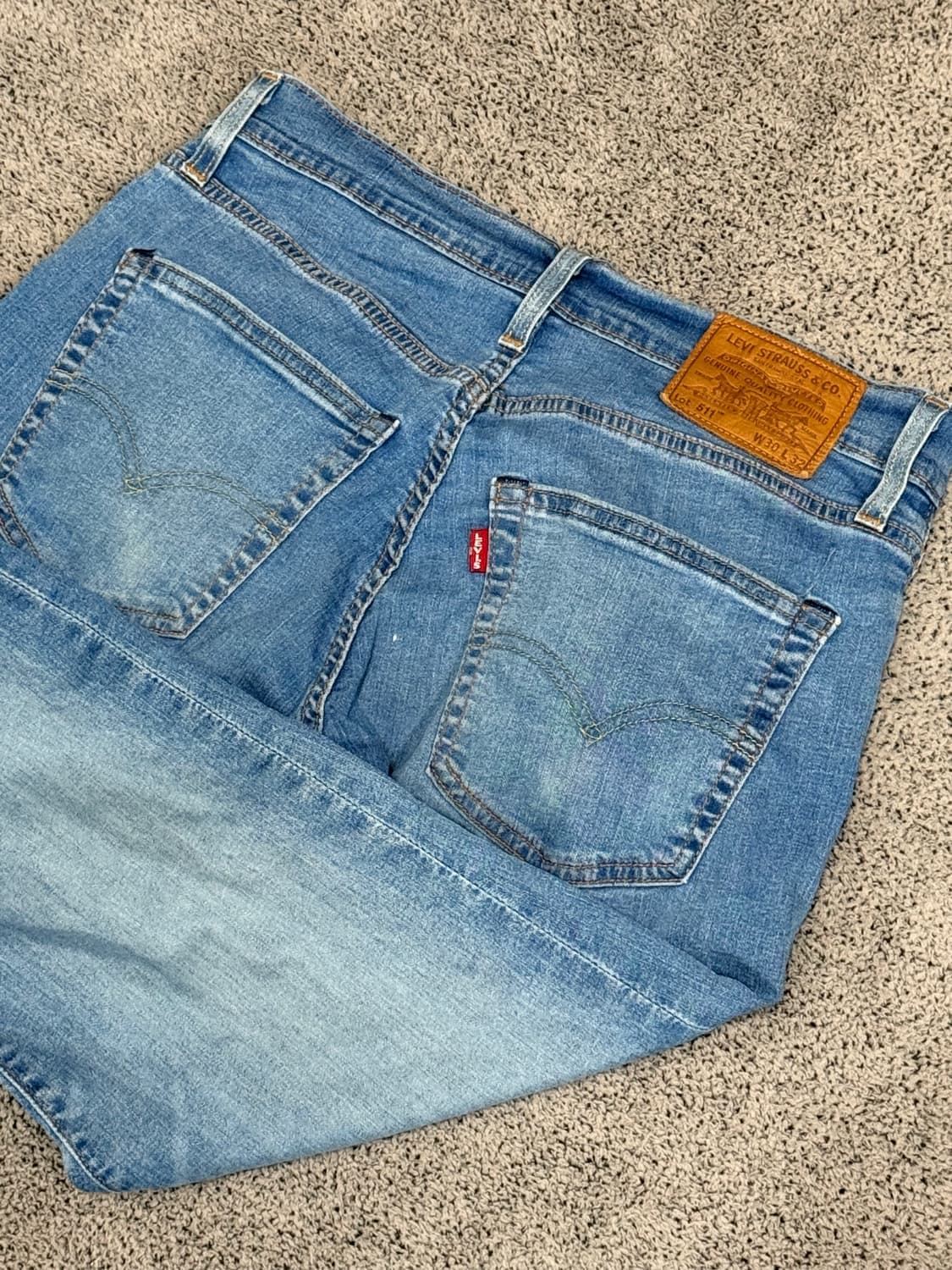 (30/32) 리바이스 프리미엄 511 연청 통풍 데님 팬츠 상품이미지3