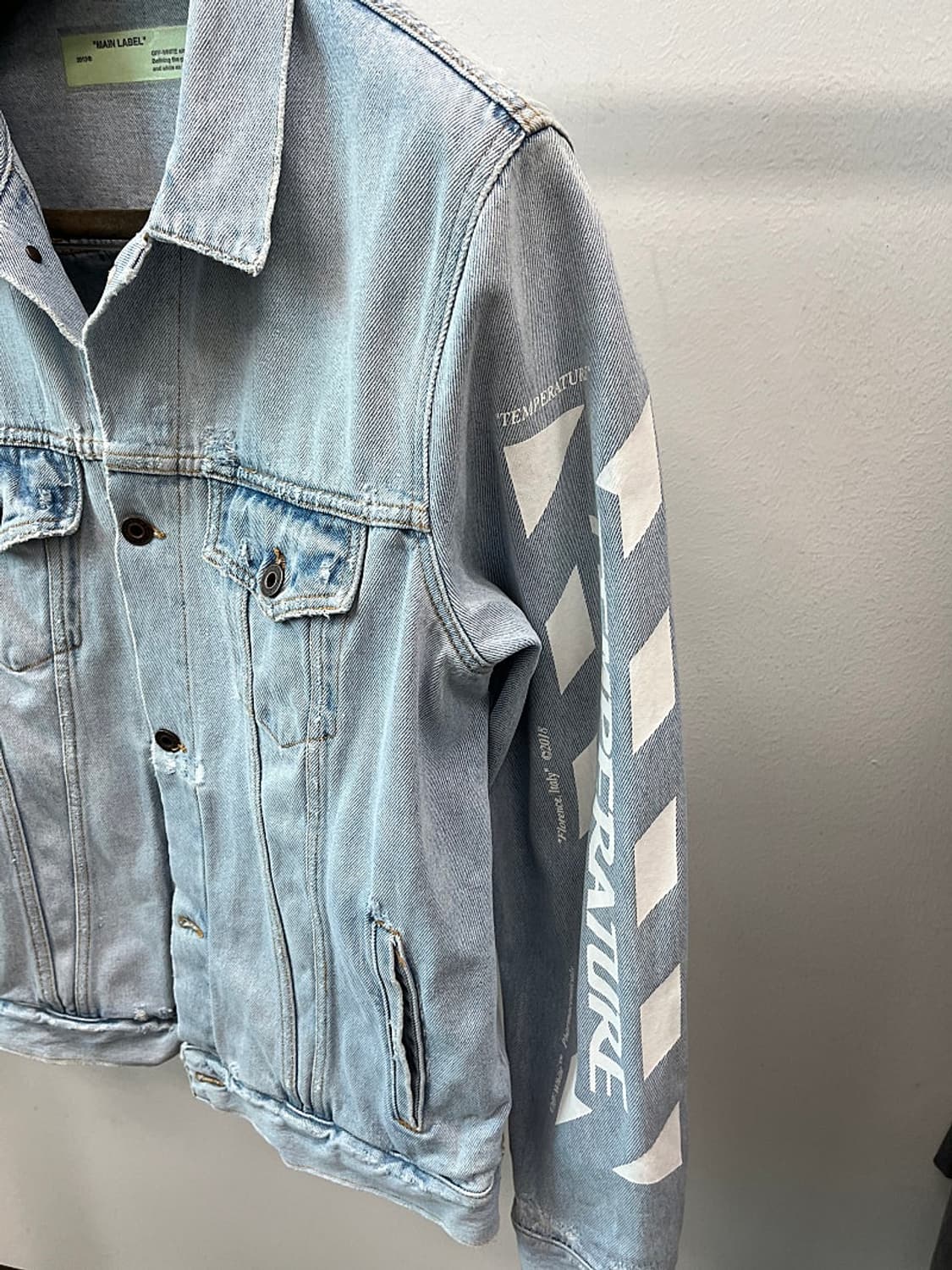 100) 오프화이트 프린트 청자켓  상품이미지3