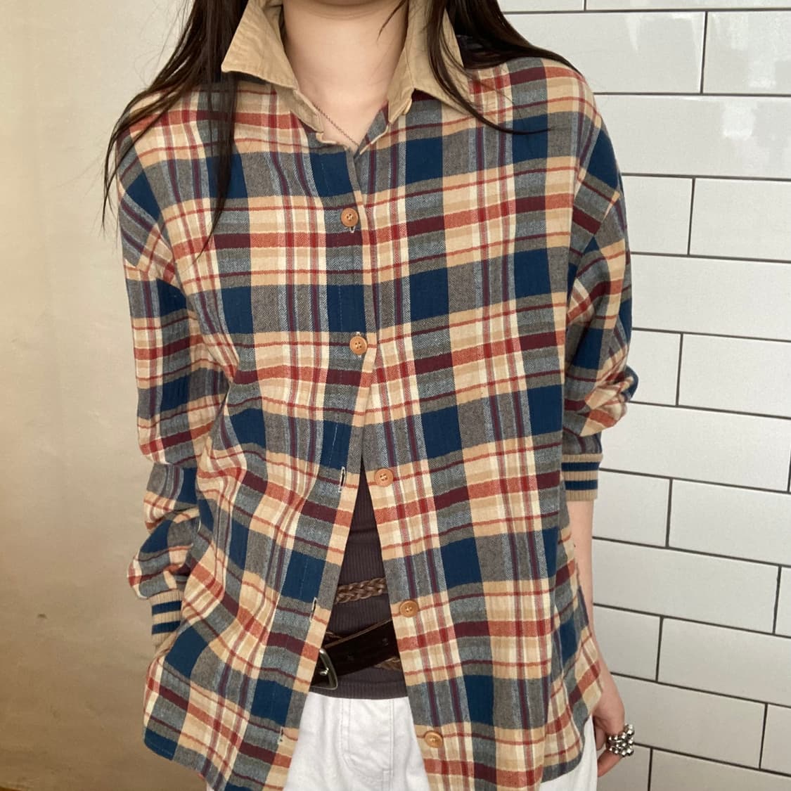 W 프로젝트 체크 셔츠 상품이미지2