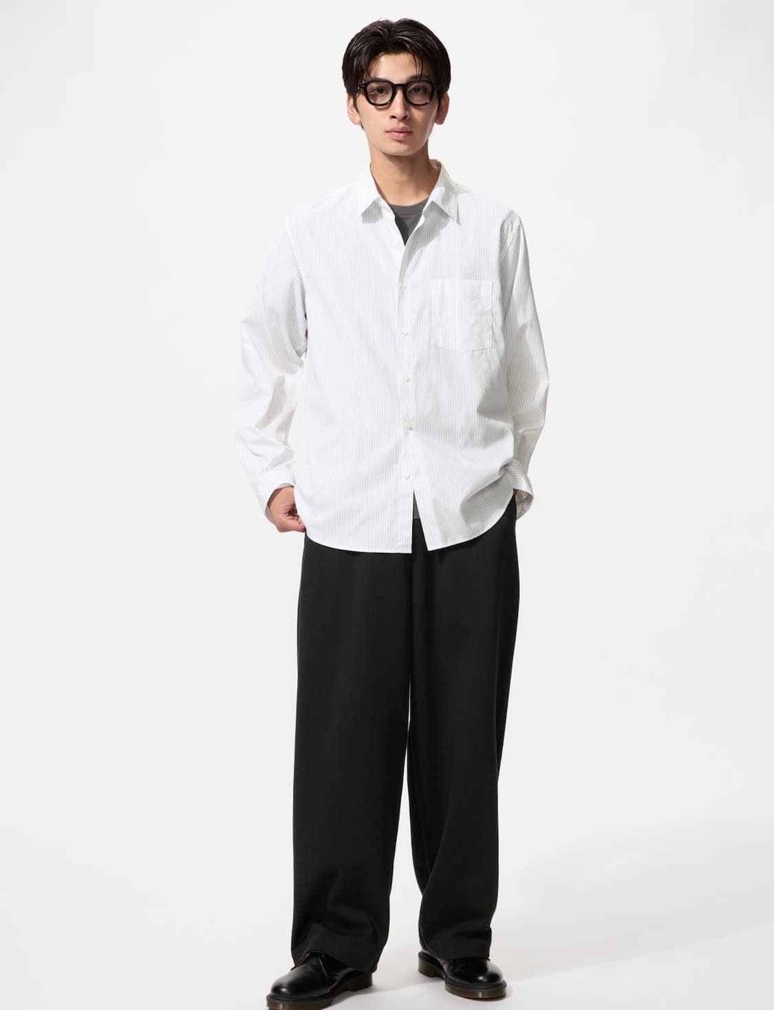 주우재 유니클로 브로드클로스 셔츠 xl 택포 상품이미지2