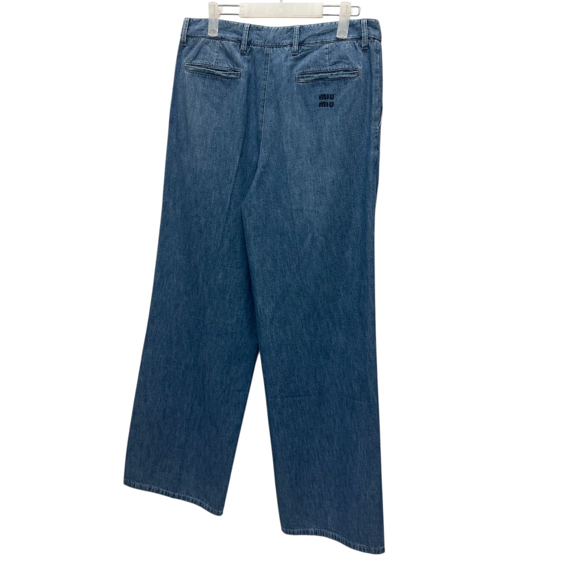 미우미우 로고 샴브레이 데님팬츠 ( 33 ) 상품이미지3